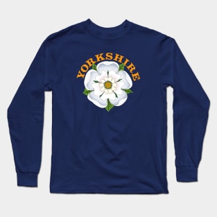 Yorkshire with white rose Long Sleeve T-Shirt